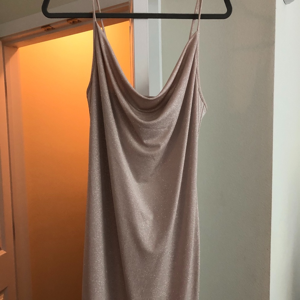 Gold cocktail dress